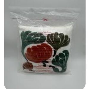 Floral Embroidered Throw Pillow